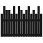 vidaXL Cabecero de cama de pared madera maciza pino negro 108x3x80 cm vidaXL Cabecero de cama de pared madera maciza pino negro 108x3x80 cm