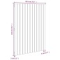 vidaXL Cabecero de cama pared madera maciza pino negro 82,5x3x110 cm
