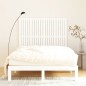 vidaXL Cabecero de cama de pared madera maciza pino blanco 140x3x110cm vidaXL Cabecero de cama de pared madera maciza pino blanco 140x3x110cm