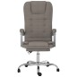 vidaXL Silla de oficina reclinable con masaje tela gris taupé vidaXL Silla de oficina reclinable con masaje tela gris taupé