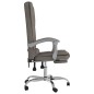 vidaXL Silla de oficina reclinable con masaje tela gris taupé vidaXL Silla de oficina reclinable con masaje tela gris taupé