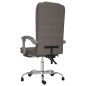 vidaXL Silla de oficina reclinable con masaje tela gris taupé vidaXL Silla de oficina reclinable con masaje tela gris taupé