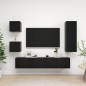 vidaXL Set de muebles de TV 5 piezas madera contrachapada negro