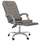 vidaXL Silla de oficina reclinable con masaje tela gris taupé vidaXL Silla de oficina reclinable con masaje tela gris taupé