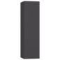 vidaXL Muebles de salón 4 pzas madera ingeniería gris 30,5x30x110 cm vidaXL Muebles de salón 4 pzas madera ingeniería gris 30,5x30x110 cm