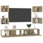 vidaXL Juego de muebles de salón 6 piezas roble Sonoma