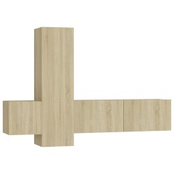 vidaXL Juego de muebles de salón 3 piezas roble Sonoma