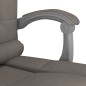 vidaXL Silla de oficina reclinable con masaje tela gris taupé vidaXL Silla de oficina reclinable con masaje tela gris taupé