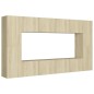 vidaXL Juego de muebles de salón 8 piezas roble Sonoma
