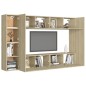 vidaXL Juego de muebles de salón 8 piezas roble Sonoma