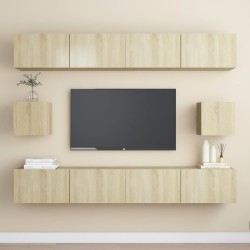 vidaXL Juego de muebles de salón 6 piezas roble Sonoma