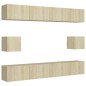vidaXL Juego de muebles de salón 6 piezas roble Sonoma