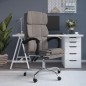 vidaXL Silla de oficina reclinable de tela gris taupé vidaXL Silla de oficina reclinable de tela gris taupé