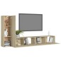 vidaXL Juego de muebles de salón 3 piezas roble Sonoma vidaXL Juego de muebles de salón 3 piezas roble Sonoma