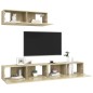 vidaXL Juego de muebles de salón 3 piezas roble Sonoma vidaXL Juego de muebles de salón 3 piezas roble Sonoma