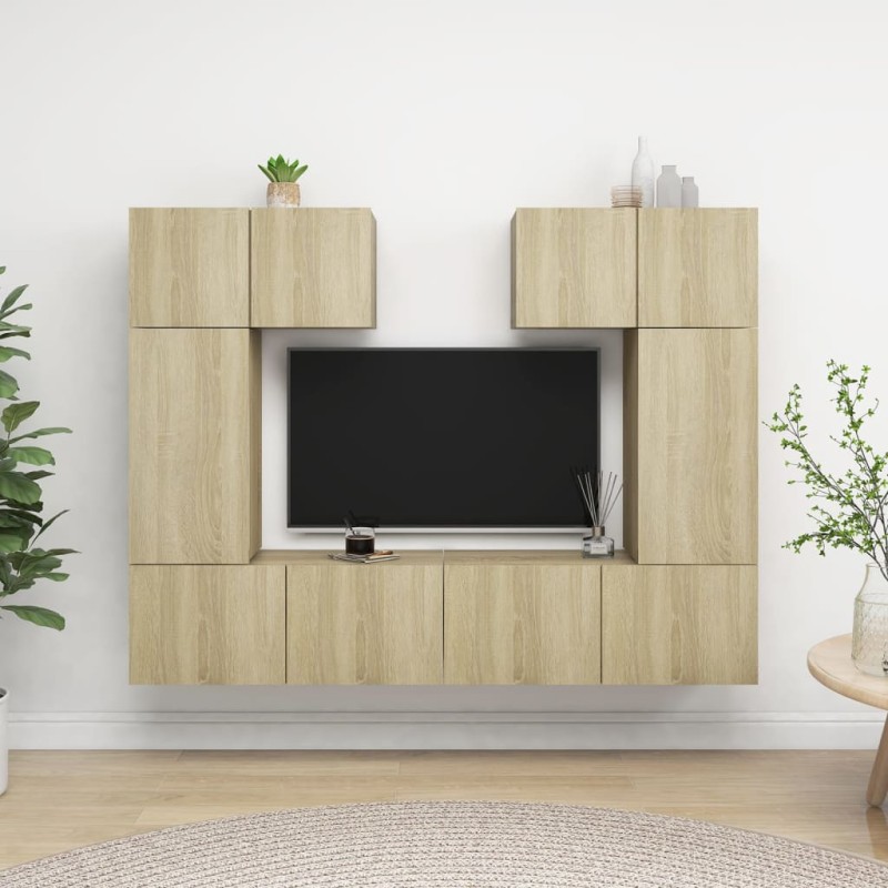vidaXL Juego de muebles de salón 6 piezas roble Sonoma