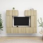 vidaXL Juego de muebles de salón 6 piezas roble Sonoma