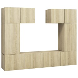vidaXL Juego de muebles de salón 6 piezas roble Sonoma