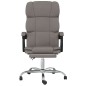vidaXL Silla de oficina reclinable de tela gris taupé vidaXL Silla de oficina reclinable de tela gris taupé