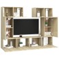 vidaXL Juego de muebles de salón 6 piezas roble Sonoma