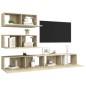 vidaXL Juego de muebles de salón 4 piezas roble Sonoma