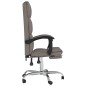 vidaXL Silla de oficina reclinable de tela gris taupé vidaXL Silla de oficina reclinable de tela gris taupé