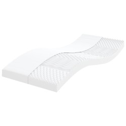 vidaXL Colchones de espuma 2 uds 7 zonas dureza 20ILD blanco 90x200 cm