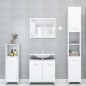 vidaXL Juego muebles de baño 4 piezas madera ingeniería blanco brillo vidaXL Juego muebles de baño 4 piezas madera ingeniería blanco brillo