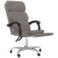 vidaXL Silla de oficina reclinable de tela gris taupé vidaXL Silla de oficina reclinable de tela gris taupé