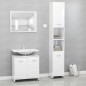 vidaXL Juego muebles de baño 3 piezas madera ingeniería blanco brillo