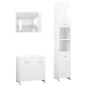 vidaXL Juego muebles de baño 3 piezas madera ingeniería blanco brillo