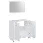 vidaXL Juego muebles de baño 3 piezas madera ingeniería blanco brillo