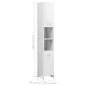 vidaXL Juego muebles de baño 4 piezas madera ingeniería blanco brillo vidaXL Juego muebles de baño 4 piezas madera ingeniería blanco brillo
