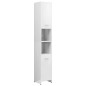 vidaXL Juego muebles de baño 3 piezas madera ingeniería blanco brillo