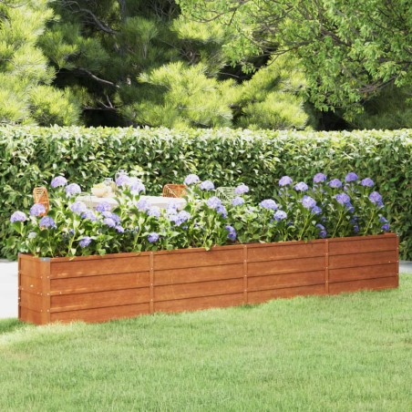 vidaXL Arriate oxidado de acero corten 320x40x45 cm