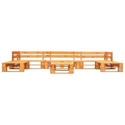 vidaXL Set de muebles de palets de jardín 6 piezas madera marrón miel