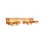 vidaXL Set de muebles de palets de jardín 6 piezas madera marrón miel vidaXL Set de muebles de palets de jardín 6 piezas madera marrón miel
