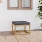 vidaXL Reposapiés de jardín con cojín madera de pino impregnada verde vidaXL Reposapiés de jardín con cojín madera de pino impregnada verde