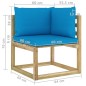 vidaXL Set de muebles de jardín 9 piezas con cojines madera impregnada vidaXL Set de muebles de jardín 9 piezas con cojines madera impregnada