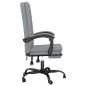 vidaXL Silla de oficina reclinable de tela gris claro vidaXL Silla de oficina reclinable de tela gris claro