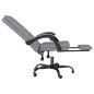 vidaXL Silla de oficina reclinable de tela gris claro vidaXL Silla de oficina reclinable de tela gris claro
