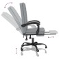 vidaXL Silla de oficina reclinable de tela gris claro vidaXL Silla de oficina reclinable de tela gris claro