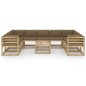 vidaXL Set de muebles de jardín 10 pzas con cojines madera impregnada vidaXL Set de muebles de jardín 10 pzas con cojines madera impregnada