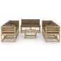 vidaXL Set de muebles de jardín 9 piezas con cojines madera impregnada vidaXL Set de muebles de jardín 9 piezas con cojines madera impregnada