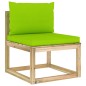 vidaXL Set de muebles de jardín 9 piezas con cojines madera impregnada vidaXL Set de muebles de jardín 9 piezas con cojines madera impregnada