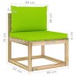vidaXL Set de muebles de jardín 9 piezas con cojines madera impregnada vidaXL Set de muebles de jardín 9 piezas con cojines madera impregnada