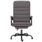 vidaXL Silla de oficina reclinable masaje cuero sintético gris vidaXL Silla de oficina reclinable masaje cuero sintético gris