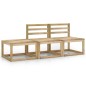 vidaXL Set de muebles de jardín 3 pzas madera de pino impregnada verde vidaXL Set de muebles de jardín 3 pzas madera de pino impregnada verde