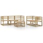 vidaXL Set de muebles de jardín 6 pzas madera de pino impregnada verde vidaXL Set de muebles de jardín 6 pzas madera de pino impregnada verde
