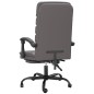 vidaXL Silla de oficina reclinable masaje cuero sintético gris vidaXL Silla de oficina reclinable masaje cuero sintético gris